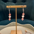 Gem and Pearl drop earrings.