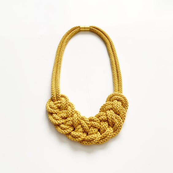 Statement Chunky sustainable necklace made with biodegradable cotton