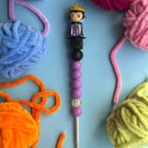Beaded Crochet Hook - 4mm - Evil Wicked Queen 