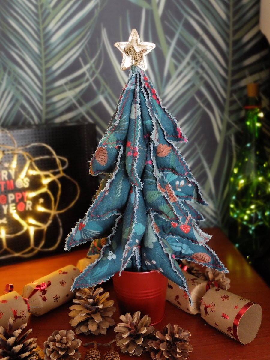 Fabric Christmas Tree Table Decoration
