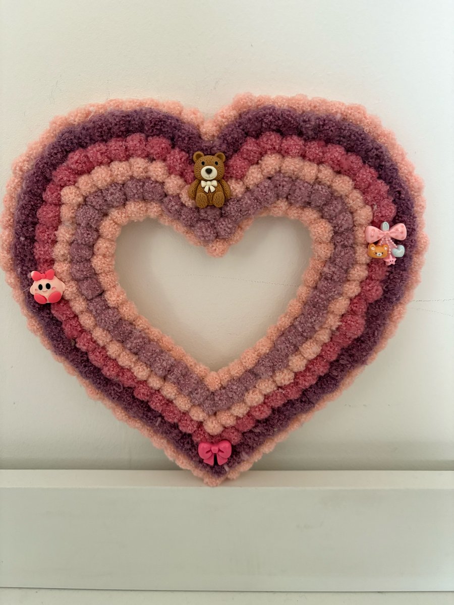 Baby girl baby shower decorated heart. 