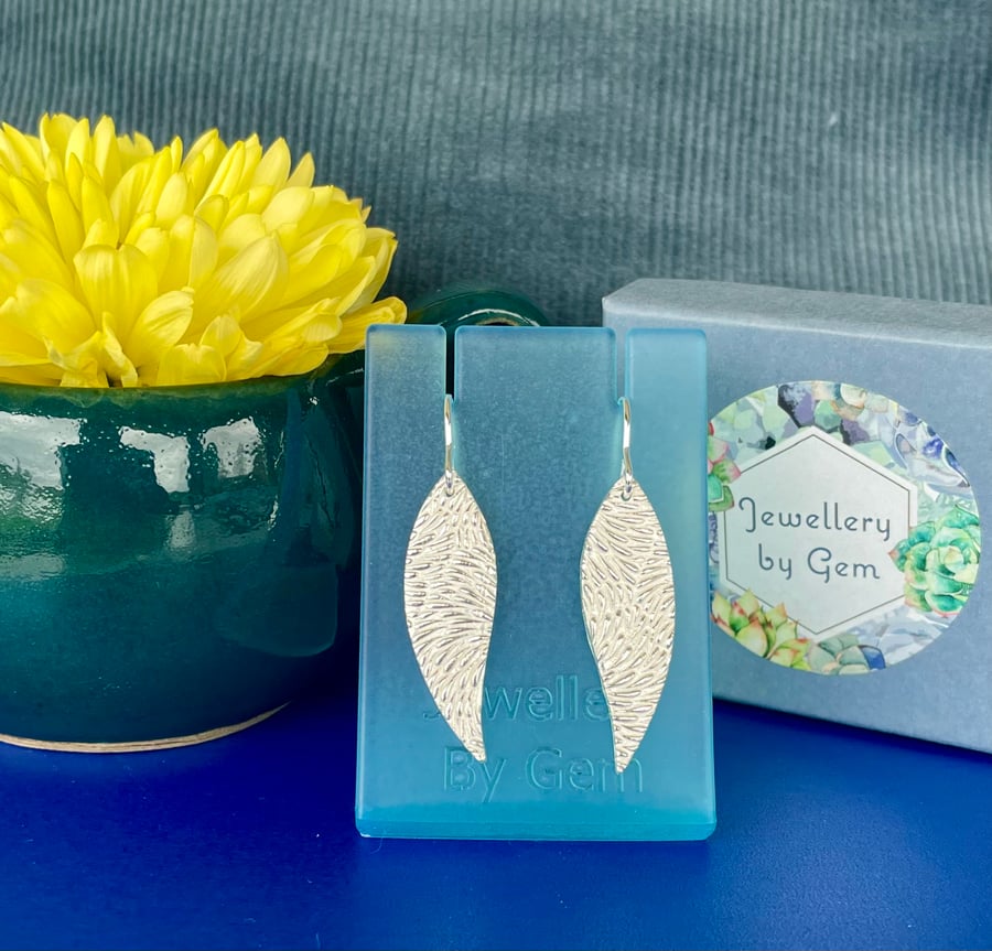 The party pair!  Fine silver drop earrings 