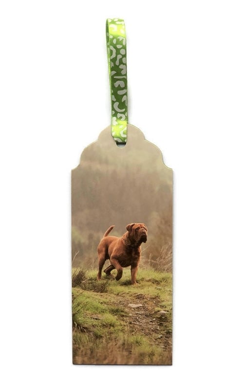 Handmade Dogue de Bordeaux Bookmark: Sturdy Dog Breed Bookmark with Ribbon