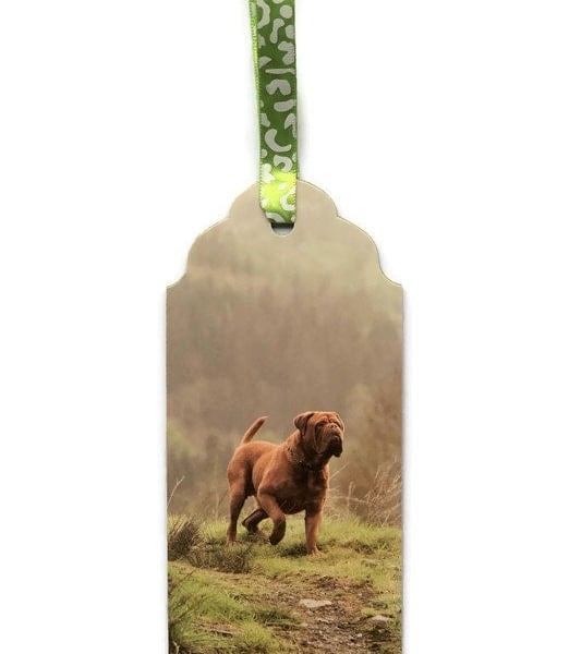 Handmade Dogue de Bordeaux Bookmark: Sturdy Dog Breed Bookmark with Ribbon