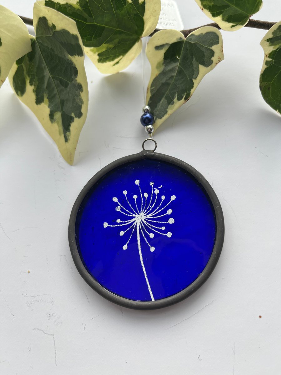 Stained Glass Seedhead Roundel 