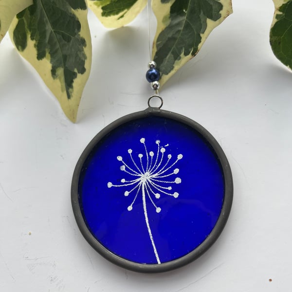 Stained Glass Seedhead Roundel 