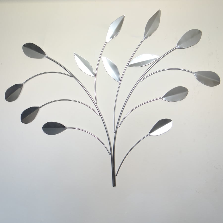 Handmade Metal Leaf Wall Art