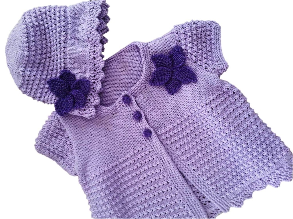 Sun Hat and Jacket Knitting Pattern.  Digital Pattern