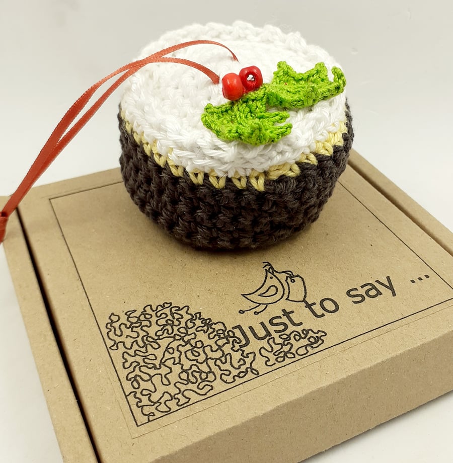 Commission Order for Sarah - Crochet Christmas Cake