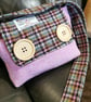 Harris Tweed crossbody bag with buttons