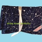Tarot Reading Mat & Wrap with Pocket. Star Constellations print