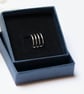Four hooped ear cuff in Sterling Silver. Brush matt texture or mirror finished - Image 3