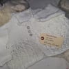  White Lacy Baby cardigan 16"