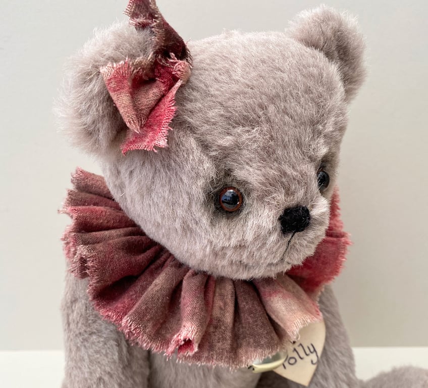 Alpaca mohair heirloom teddy, collectors large teddy bear by Bearlescent 