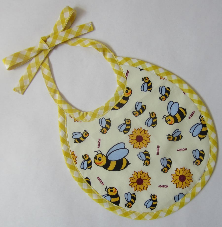 SALE Babies Honey Bee Bib. First Size.