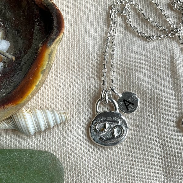 Handmade Zodiac & Initial Charm Necklace 
