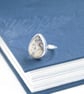 Sterling silver dendrite statement ring, unique gemstone ring - Image 3