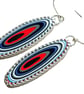 Fordite Earrings Sterling Silver Oval Drop Dangle Jewellery Gift Handmade - Image 4