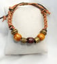 Wooden Beads & Bronze Chunky Bracelet - Image 4