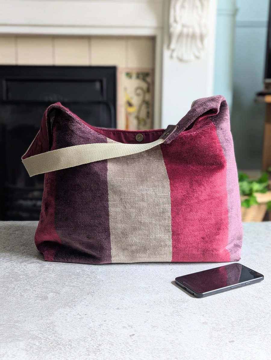 Shoulder Bag - Large Chenille Shoulder Tote Bag