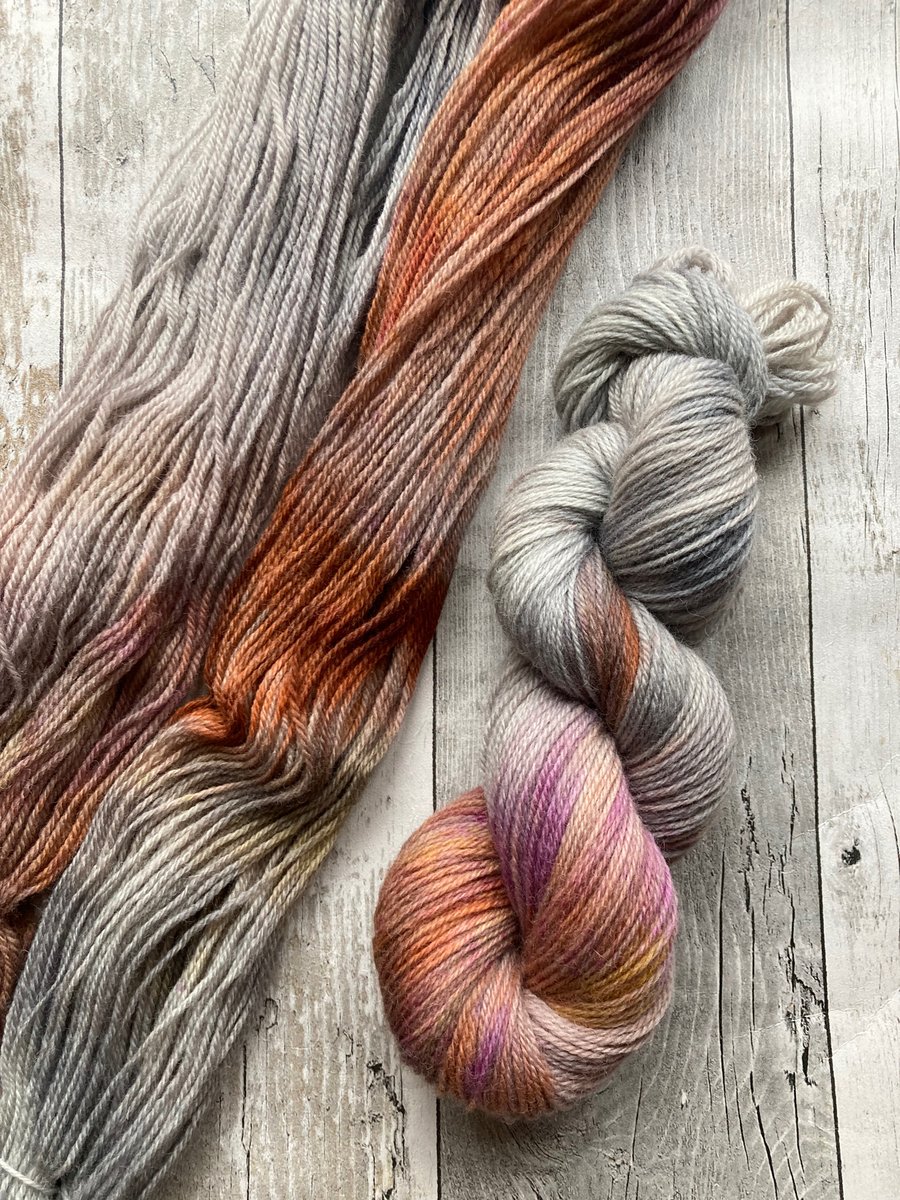 Hand dyed knitting yarn DK 100g Kent Romney Immortality 