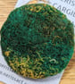 Green Moss Abstract Embellished Recycled Textile 50mm Brooches  - Image 5