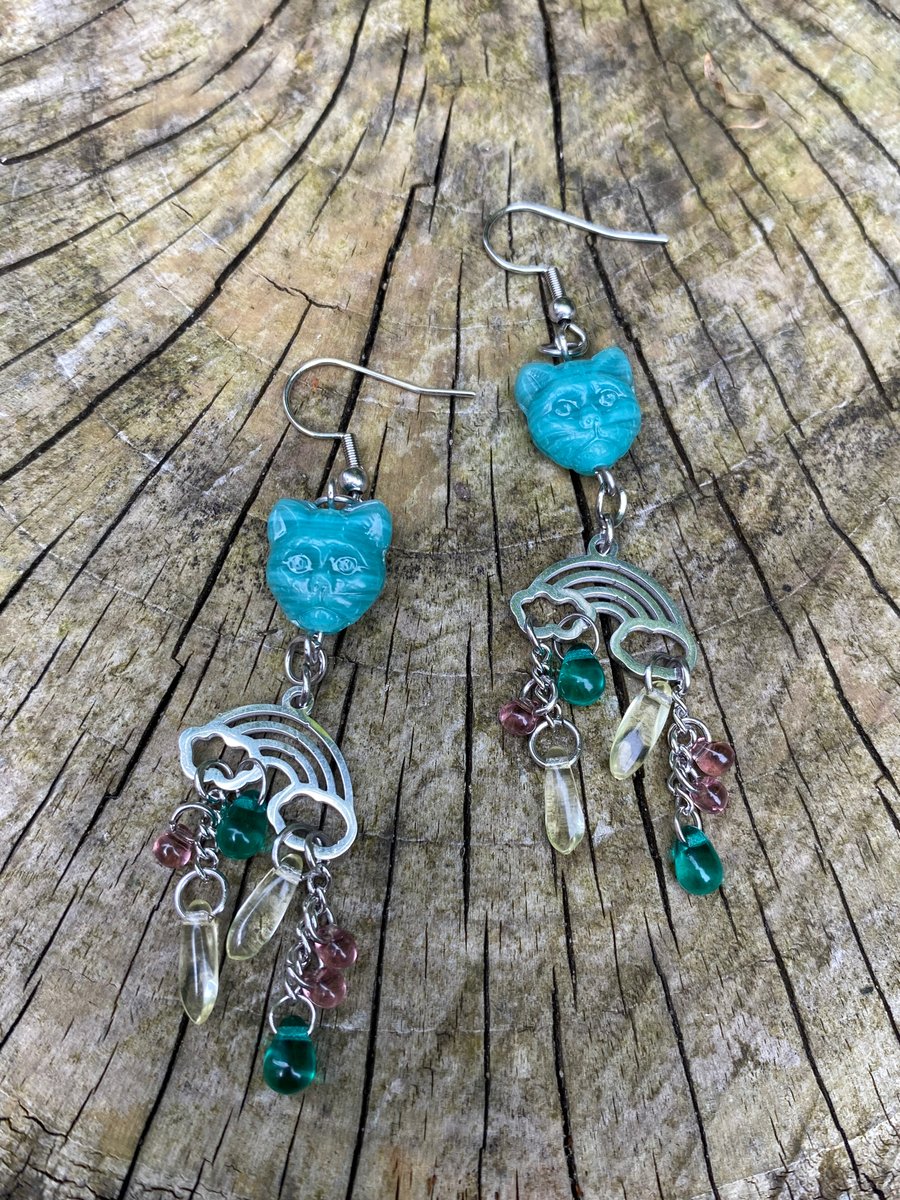 Rainbow Kitten Surprise Earrings 