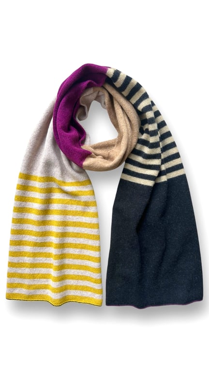 Striped and blocked Big Scarf