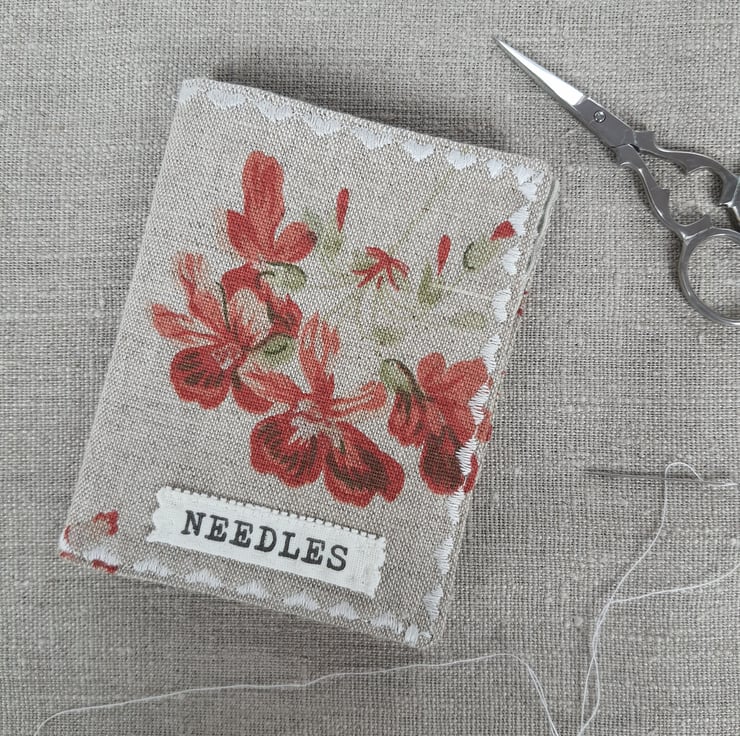 Handmade sewing needle cases on Folksy