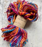 Hand spun art yarn Autumn fire 55g