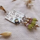 Spring Flower - Folklore Gemstone Silver Necklace, 
