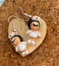 Naughty Nurse Polymer Clay Novelty Earrings - Image 1