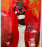African Themed - Original Acrylic Painting - A4 - FREEPOST - Image 3