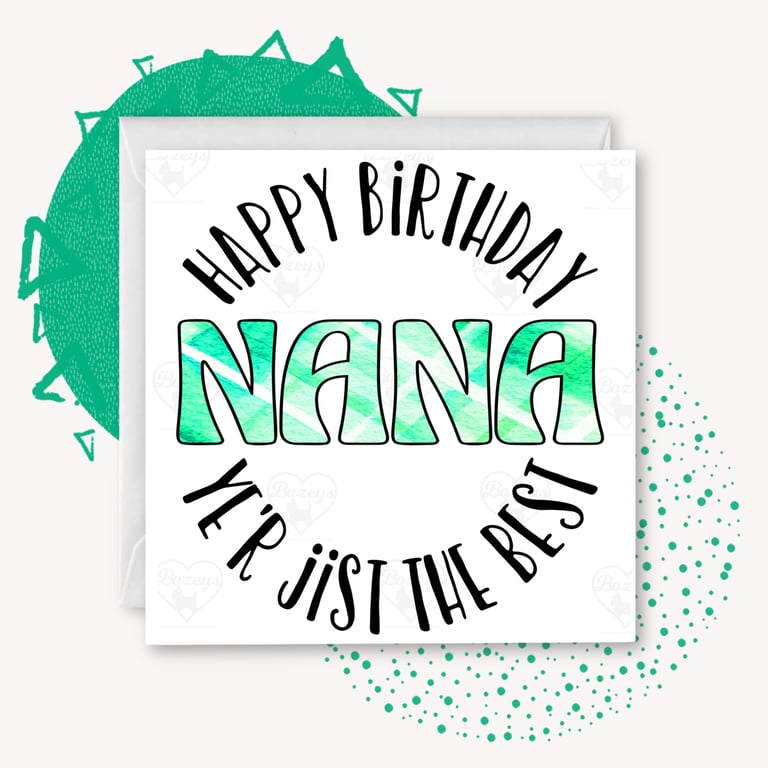 Happy Birthday Nana  Tartan Doric Greetings Card