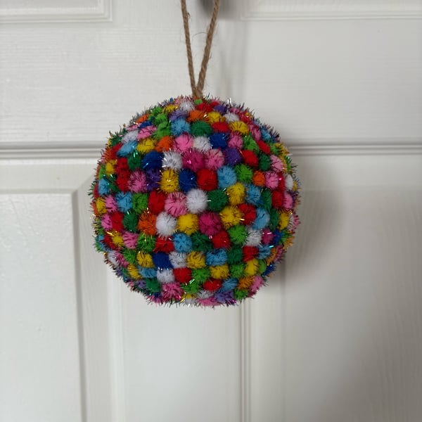 Glitter Pom Pom hanging ball. 