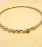 Handmade Silver Stacker Bangle with Tourmaline & Granulation - Image 2