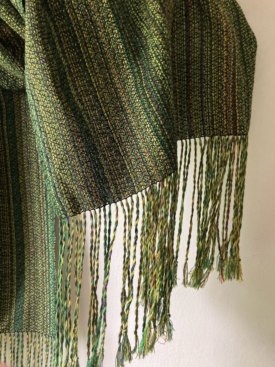Autumn Meadow Handwoven Cotton and Silk Wrap