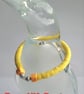 Yellow polymer clay bead bracelet