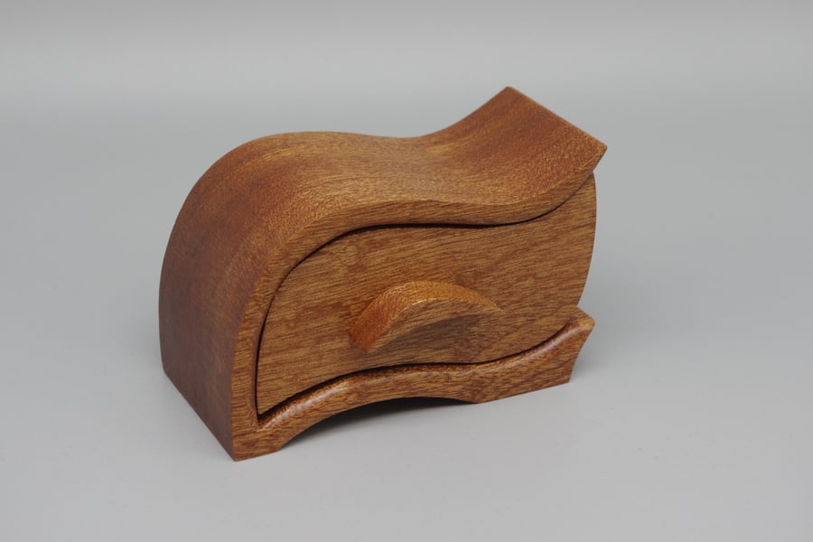 Handmade Wooden Trinket, Jewel Box. With Secret Drawer.