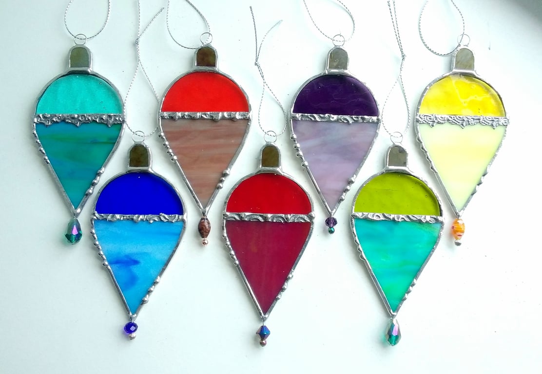 Stained Glass Christmas Decoration - Bauble