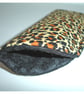 Leopard Print Glasses Case Sleeve Soft Animal Black Brown - Image 3