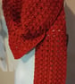 Handmade 7-Foot Puff Stitch Scarf: Rust Double-Strand Winter Accessory - Image 2