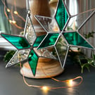 Forest Green star stained glass Christmas decoration - perfect Christmas gift