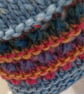Handknit chunky wool hat col 2 Powder Blue - Image 6