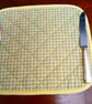 Placemat, Quilted Heat Resistant made in 100% Check Cotton Fabric, Lemon,Green - Image 1