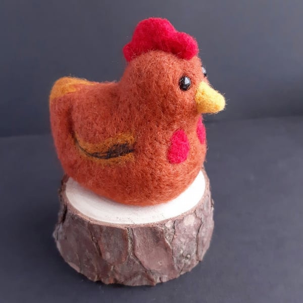 Needle Felt Hen. Needle Felt Chicken.