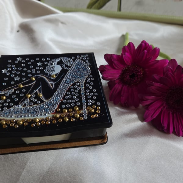 Rhinestone memo pad box