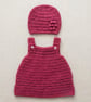 Baby pinafore dress and matching hat- baby gift set