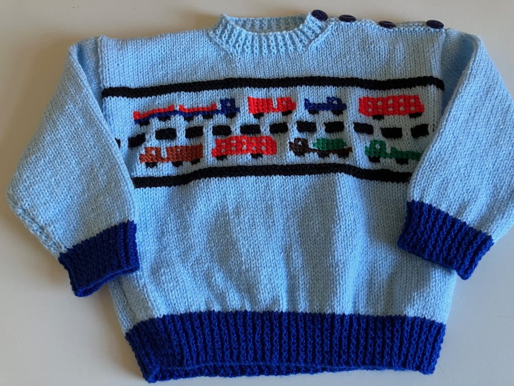 Cars Jumper, Age 3 years jumper, Handmade in the UK