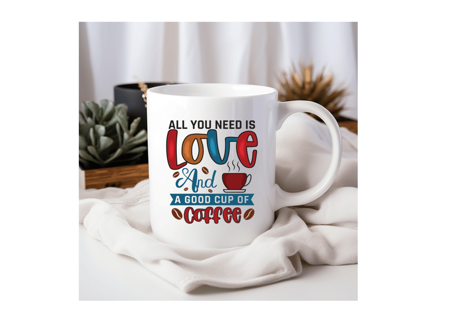 Coffee or tea mug - handmade sublimated 11oz mug
